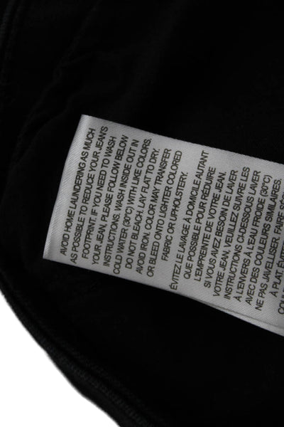 Frame Unisex Cropped High Rise Black Jeans Size 33