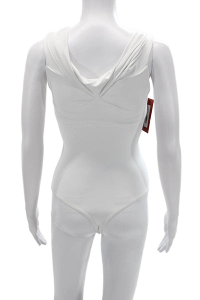 ALIX NYC Women One Piece V-Neck Sleeveless White Beach Size XS