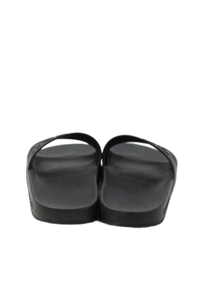 Gucci Womens Monogram Basic Slide Sandals Solid Black Size 5