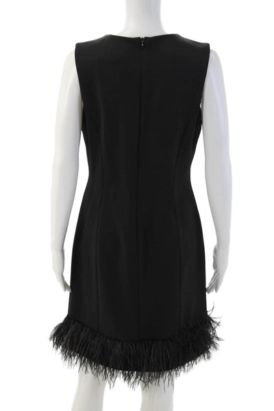 Donna Ricco Women Black Sheath Mid Calf Sleeveless Dress Zip Size 8