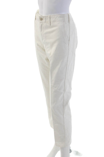 Denim & Supply By Ralph Lauren Womens Cropped Chino Ankle Pants White Size 28