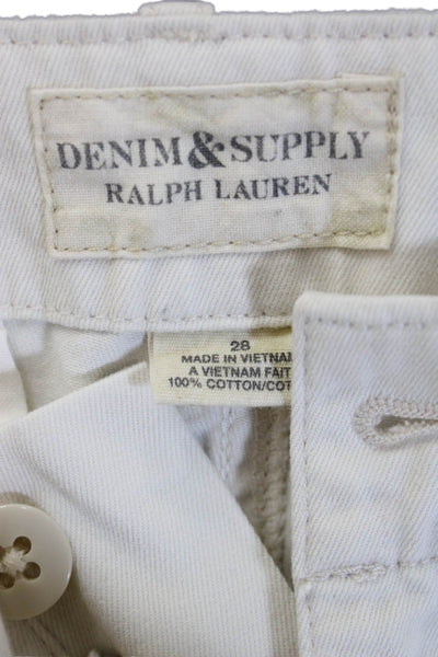 Denim & Supply By Ralph Lauren Womens Cropped Chino Ankle Pants White Size 28