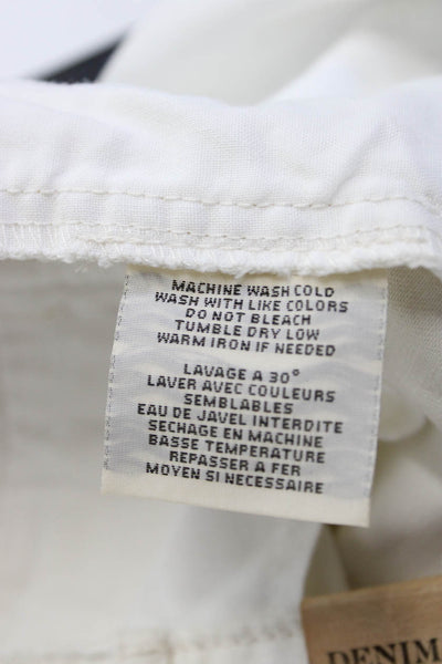 Denim & Supply By Ralph Lauren Womens Cropped Chino Ankle Pants White Size 28