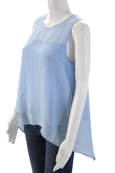 Vince Camuto Women Light Blue Sleeveless Tunic Lyocell Silk Size S