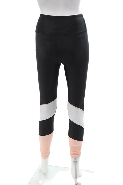 PE Nation Women Ankle Leggings Black Recycled Nylon Size S