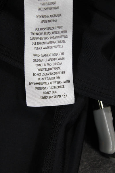PE Nation Women Ankle Leggings Black Recycled Nylon Size S