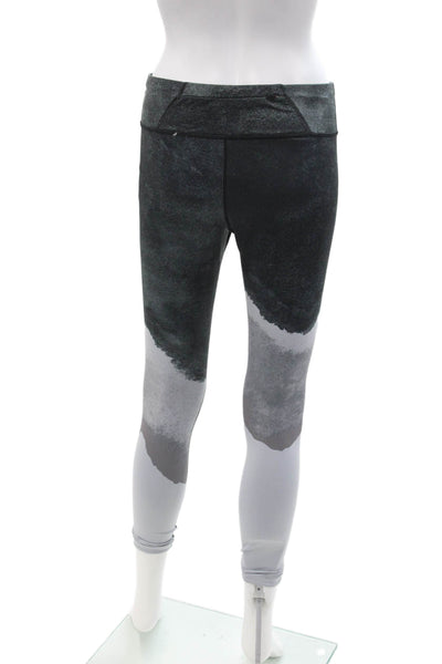Nike Womens Black Ankle Leggings Drawstring Graphic Sports Size S