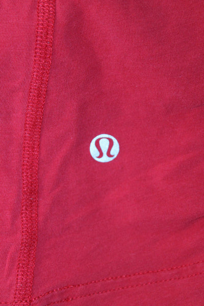 Lululemon Women Red Sleeveless Camisole Nylon Blend Round Neck Size S