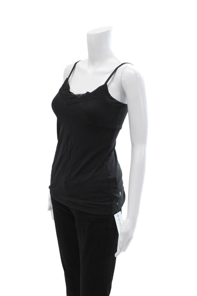 Lululemon Womens Black V-Neck Camisole Nylon Blend Sleeveless Size S