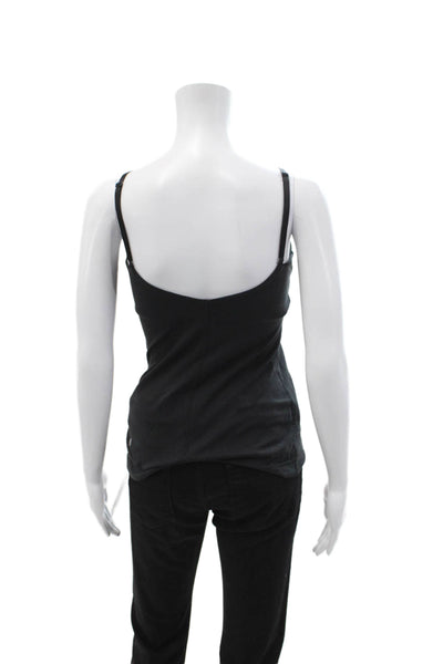 Lululemon Womens Black V-Neck Camisole Nylon Blend Sleeveless Size S