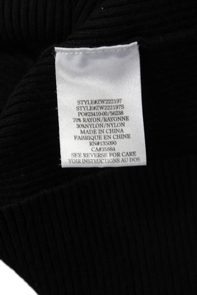 Z Supply Womens Cropped Black Tee Short Sleeve Crew Neck Rayon Nylon Size XS