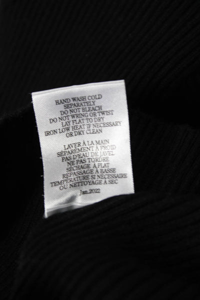 Z Supply Womens Cropped Black Tee Short Sleeve Crew Neck Rayon Nylon Size XS