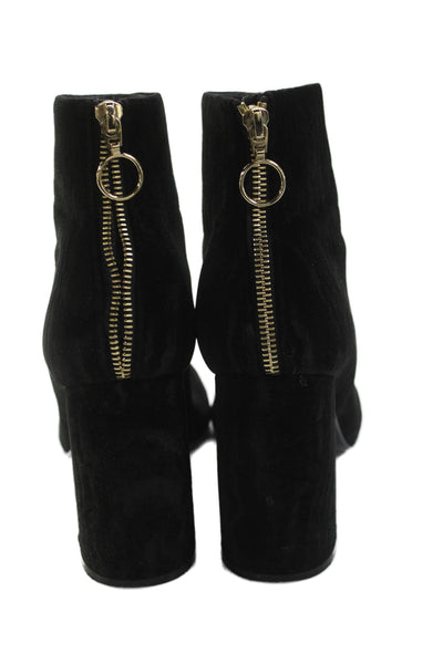 Stella McCartney Womens Velvet Tron To Tower Ankle Boots Black Size 40 10