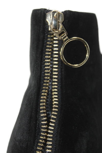 Stella McCartney Womens Velvet Tron To Tower Ankle Boots Black Size 40 10