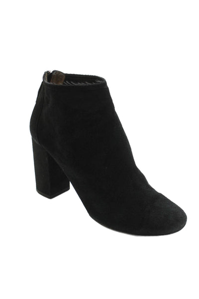 Aquazzura Womens Suede Zip Up Ankle Booties Black Size 38.5 8.5