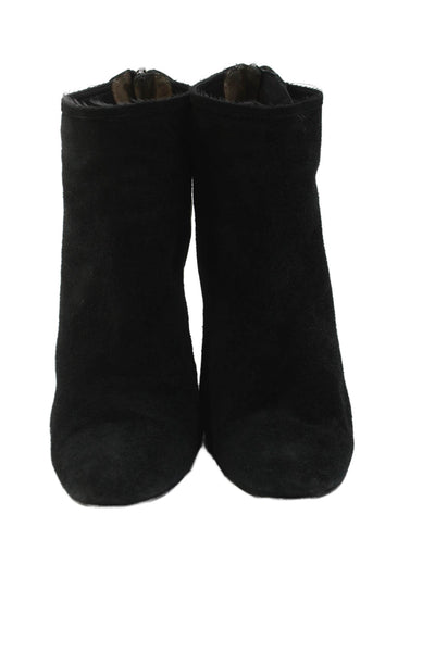 Aquazzura Womens Suede Zip Up Ankle Booties Black Size 38.5 8.5