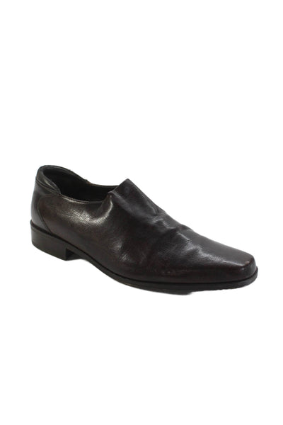 Donald J Pliner Mens Leather Slide On Dress Shoes Brown Size 10.5