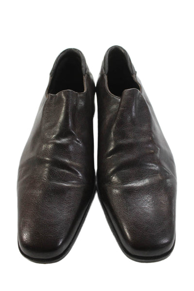 Donald J Pliner Mens Leather Slide On Dress Shoes Brown Size 10.5