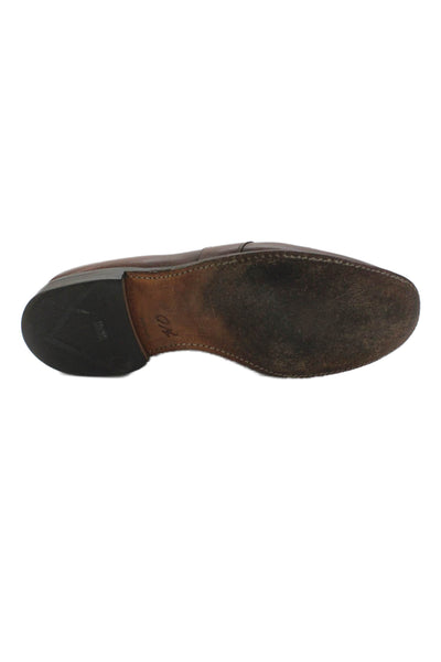 Allen Edmonds Mens Leather Fringe Slide On Dress Shoe Loafers Brown Size 10.5 D