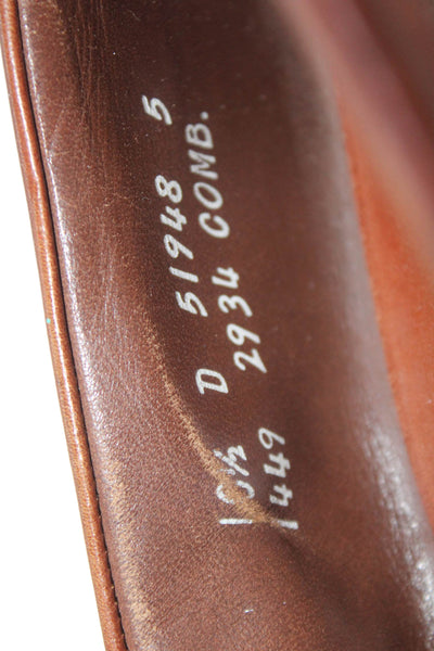 Allen Edmonds Mens Leather Fringe Slide On Dress Shoe Loafers Brown Size 10.5 D