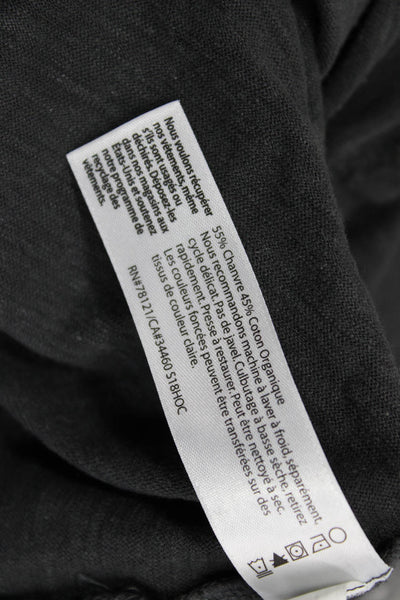 Eileen Fisher Women Dark Gray Sleeveless Basic Tank Hemp Organic Cotton Size S