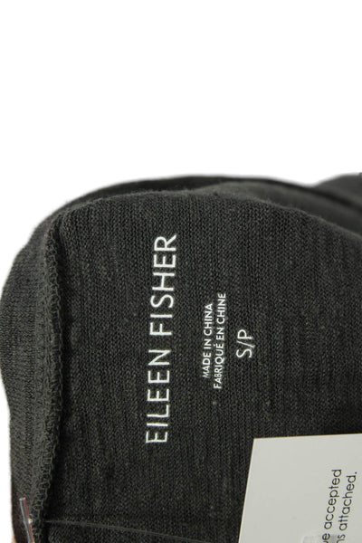 Eileen Fisher Women Dark Gray Sleeveless Basic Tank Hemp Organic Cotton Size S