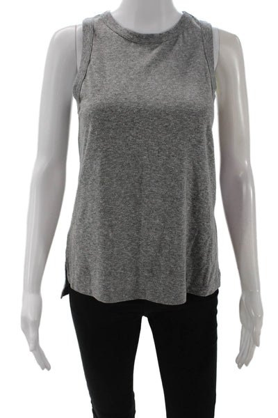 Current/Elliott Women Basic Gray Sleeveless Tank Crew Neck Top Size 0