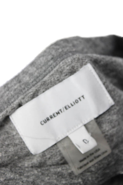 Current/Elliott Women Basic Gray Sleeveless Tank Crew Neck Top Size 0