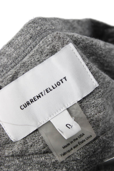 Current/Elliott Women Basic Gray Sleeveless Tank Crew Neck Top Size 0