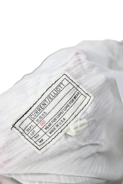 Current/Elliott Women White Cotton Crew Neck Basic Tank Size 0
