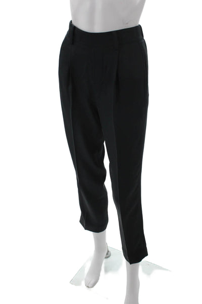 Vince Unisex Black Ankle Cropped Dress Pants Polyester Size 2XS