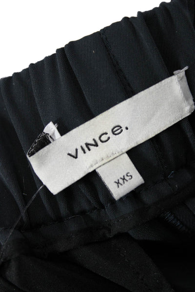Vince Unisex Black Ankle Cropped Dress Pants Polyester Size 2XS