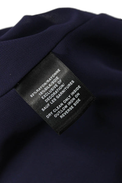 Lafayette 148 New York Women Shift Tank Dress Black Sleeveless Tie Waist Size M