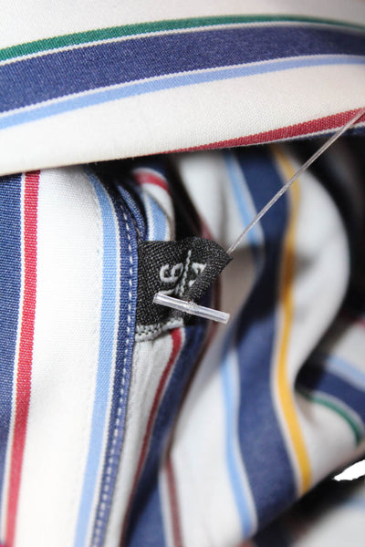 Paul Smith Mens Button-Down Shirt Blue Striped Long Sleeve Cotton Size M