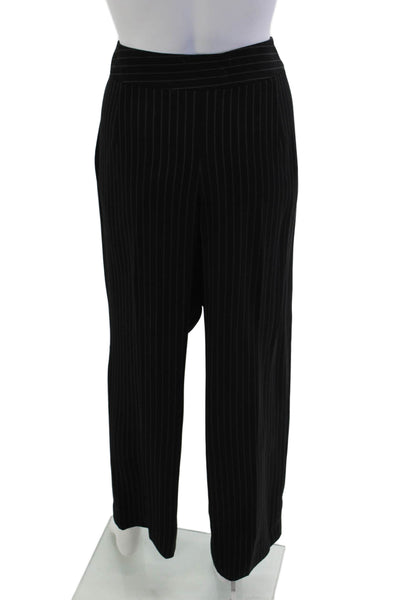 Giorgio Armani Womens Dress Pants Black Striped Size 46