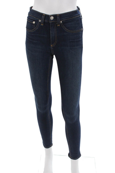 Rag & Bone Jean Women Ankle Skinny High Rise Dark Blue Jeans Size 23