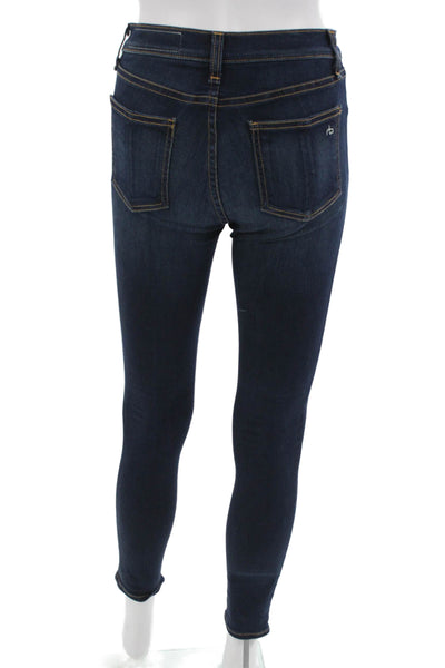 Rag & Bone Jean Women Ankle Skinny High Rise Dark Blue Jeans Size 23