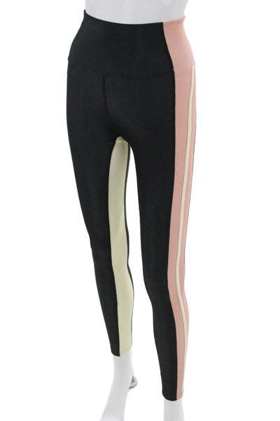 Beach Riot Women Black Striped Ankle Leggings Size XS