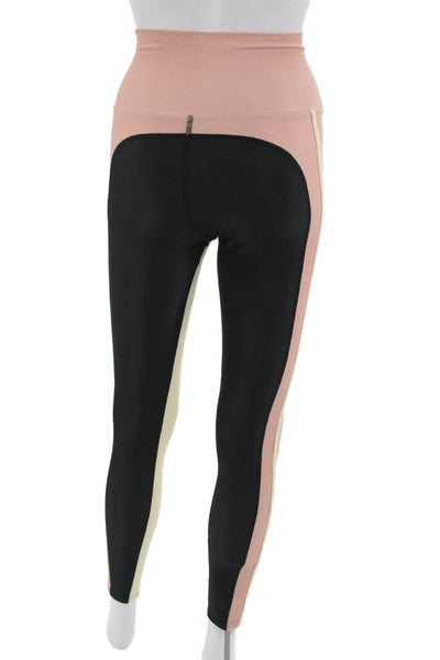 Beach Riot Women Black Striped Ankle Leggings Size XS