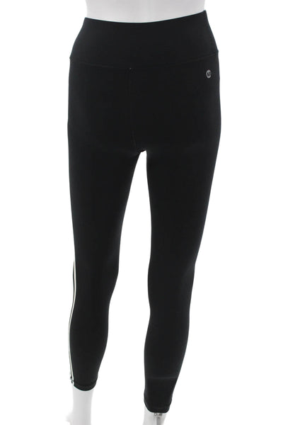 All Access Womens Ankle Striped Nylon Leggings Black Size XS