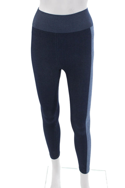 All Access Womens Ankle Striped Nylon Leggings Black Size XS