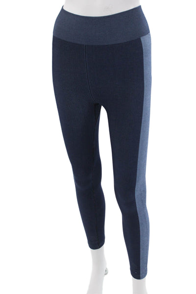 All Access Womens Ankle Striped Nylon Leggings Black Size XS