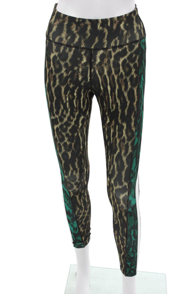 Pam & Gela Womens Ankle Jeggings Black Animal Print Size S