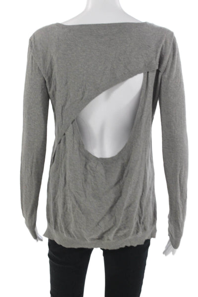 Inhabit Unisex Pullover Sweater Gray Cashmere Blend 85% Cotton Size S