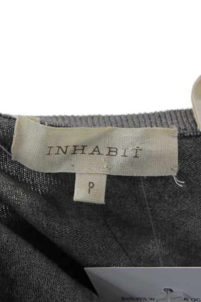 Inhabit Unisex Pullover Sweater Gray Cashmere Blend 85% Cotton Size S