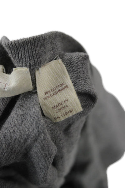 Inhabit Unisex Pullover Sweater Gray Cashmere Blend 85% Cotton Size S