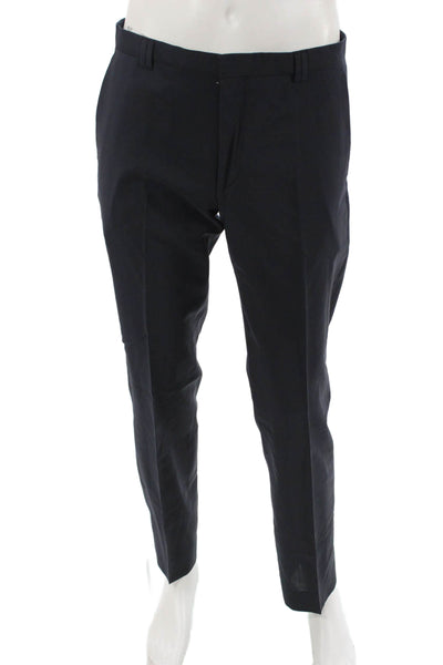 Hugo Hugo Boss Mens Dress Pants Black Virgin Wool Button Size 38