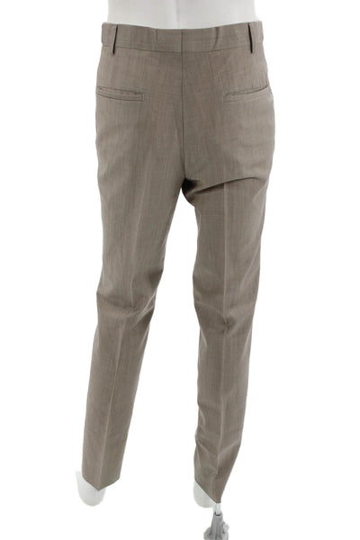 Topman Mens Beige Dress Pants Wool Blend Button Size 34