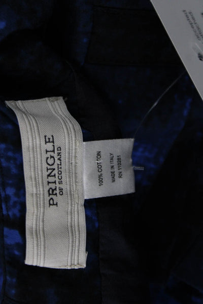 Pringle of Scotland Women Sheath Dress Navy Sleeveless Zip Crewneck Size 4