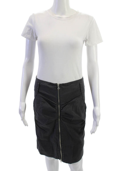 Marc By Marc Jacobs Women Dark Gray Cotton Cargo Short Skirt Size 2